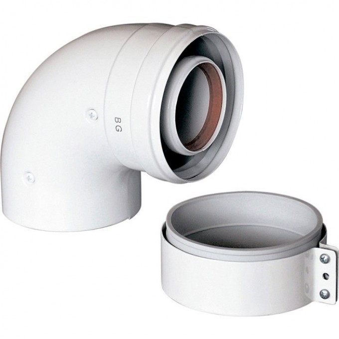 Отвод BAXI коаксиальный 110/160 87° полипропиленовый KUG71413361 Отвод BAXI коаксиальный 110/160 87° полипропиленовый KUG71413361